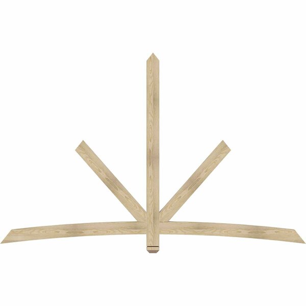 Ekena Millwork Alberta Rough Sawn Timber Gable Bracket, Douglas Fir, 96"W x 60"H x 2"D x 4"F, 15/12 Pitch GBW096X60X0204ALB00RDF - main